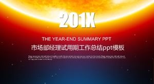 Șablon ppt de rezumat de lucru al managerului de marketing perioadă de probă