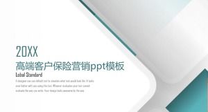 Modelo de ppt de marketing de seguro de cliente high-end