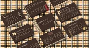 European and American British style boutique PPT template