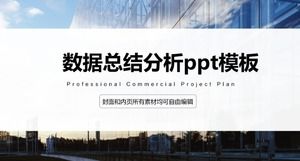 Datenzusammenfassungsanalyse ppt-Vorlage