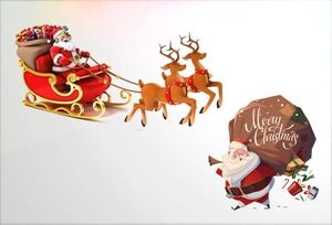Dua bahan PPT Santa Claus yang indah