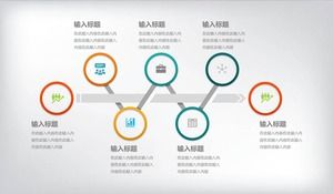 22 красочных плоских шкалы времени PPT