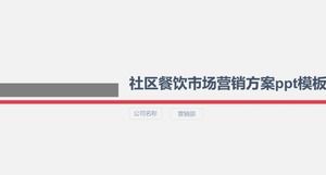 Gemeinschaftsverpflegung Marketingplan ppt-Vorlage