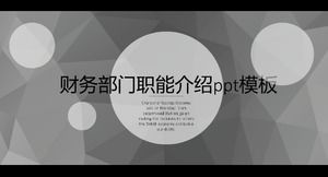 Szablon ppt wprowadzający funkcję działu finansowego