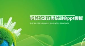 Modello ppt della riunione di formazione sulla classificazione dei rifiuti scolastici