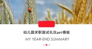 PPT-Vorlage für die Etikette für Vorstellungsgespräche im Kindergarten