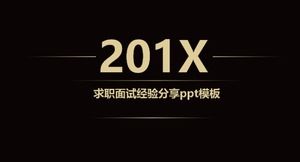 Job interview experience sharing ppt template