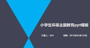 Plantilla ppt de educación sobre el tema de la protección del medio ambiente para estudiantes de primaria