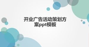 Açılış reklam etkinliği planlama planı ppt şablonu