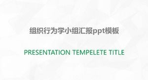 조직 행동 그룹 보고서 PPT 템플릿