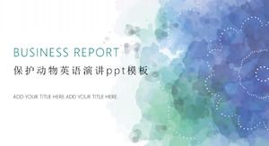 Modelo de ppt de fala em inglês de proteção animal