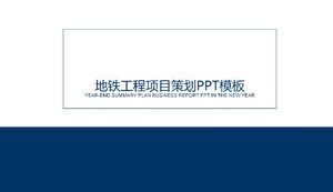 Modelo de ppt de planejamento de projeto de engenharia de metrô