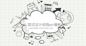 Template ppt deskripsi desain gaya Eropa