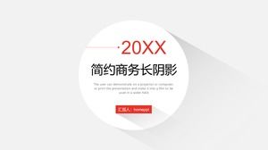 Red long shadow flat ppt template