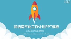 Modello ppt piano di lavoro personale piatto