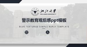 Modello ppt del concetto di istruzione di avviso