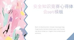 Modello ppt dell'esperienza del concorso di conoscenza della sicurezza