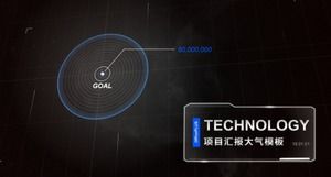 Modello PPT del rapporto sul progetto di senso della tecnologia dell'atmosfera nera