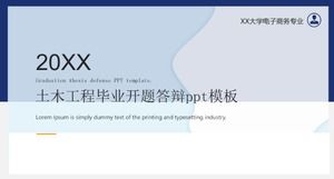 Modèle ppt de défense de la question de l'obtention du diplôme de génie civil