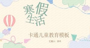 Șablon ppt de educație pentru copii de viață de vacanță de iarnă