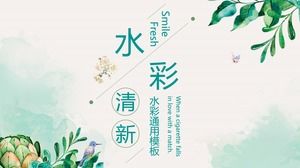 Apărarea tezei de artă șablon ppt acuarelă