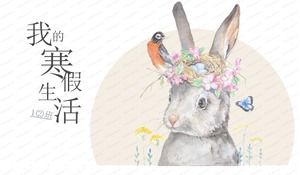 Animale mici de desene animate șablon ppt cu tema de viață a vacanței mele de iarnă