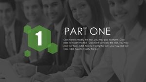 Plantilla PPT de estilo europeo y americano de estilo empresarial pequeño y fresco