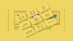 マルチピクチャーフォトフレーム表示タイプpptテンプレート