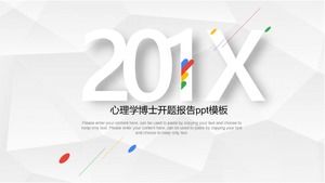 Modello ppt del rapporto di apertura del dottorato di ricerca in psicologia