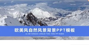 plantilla ppt de paisaje alpino europeo y americano