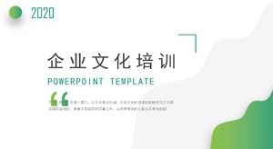 Modèle PPT de formation des employés à la culture d'entreprise verte
