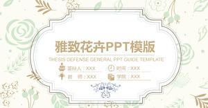 Klassische Literatur und Kunstblumen PPT-Vorlage