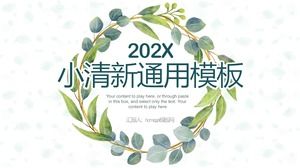 Листовой венок литературный свежий сводный отчет бизнес общий шаблон ppt