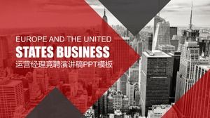 Templat ppt pidato kompetisi manajer operasi