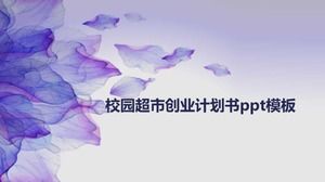 Modelo de ppt de plano de negócios de supermercado do campus