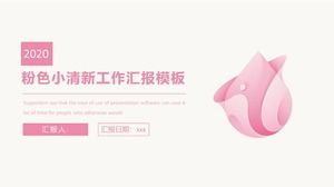 Kleine frische Rose einfache Arbeitsbericht ppt-Vorlage