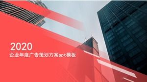 Plantilla ppt del plan de planificación de publicidad anual empresarial