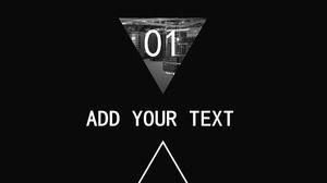 Plantilla PPT de viento de revista atmosférica negra de moda