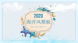 Modèle PPT de vent océanique créatif