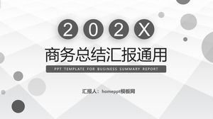 Modèle ppt général de rapport de synthèse d'entreprise simple gris classique