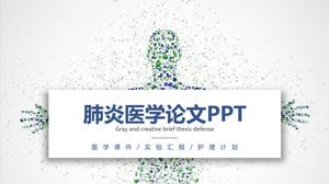 Simple pneumonia direction medical paper report ppt template