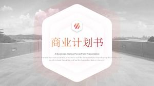 Modèle PPT de plan d'affaires dégradé de mode