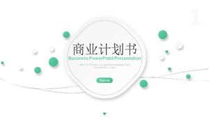 Modèle PPT de plan d'affaires vert frais