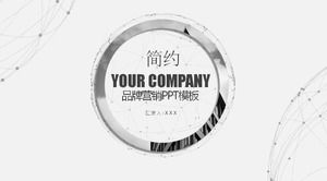 Template PPT pemasaran merek abu-abu sederhana