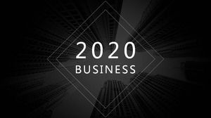 Kişilik basit ve zarif siyah ve gri iş PPT şablonu