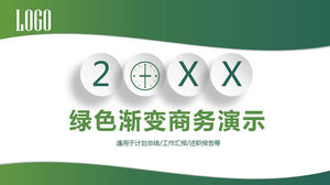 بسيطة خضراء متدرجة الرياح الأعمال تقرير قالب PPT