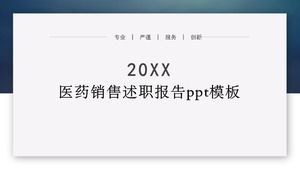 Ppt-Vorlage für pharmazeutische Verkaufsberichte