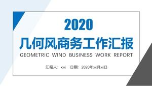 Einfache flache geometrische Figur Linie Geschäftsarbeitsbericht ppt-Vorlage