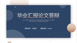 Laporan kelulusan angin geometris biru dan emas templat ppt umum pertahanan tesis