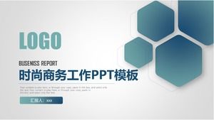 Geometrischer Stil einfache ppt-Vorlage für den zusammenfassenden Plan zum Jahresende des Geschäftsjahres